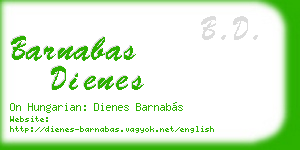 barnabas dienes business card